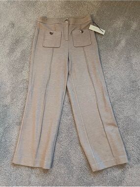 Rachel Zoe Neutral Taupe Utility Pants with Pocket Flaps